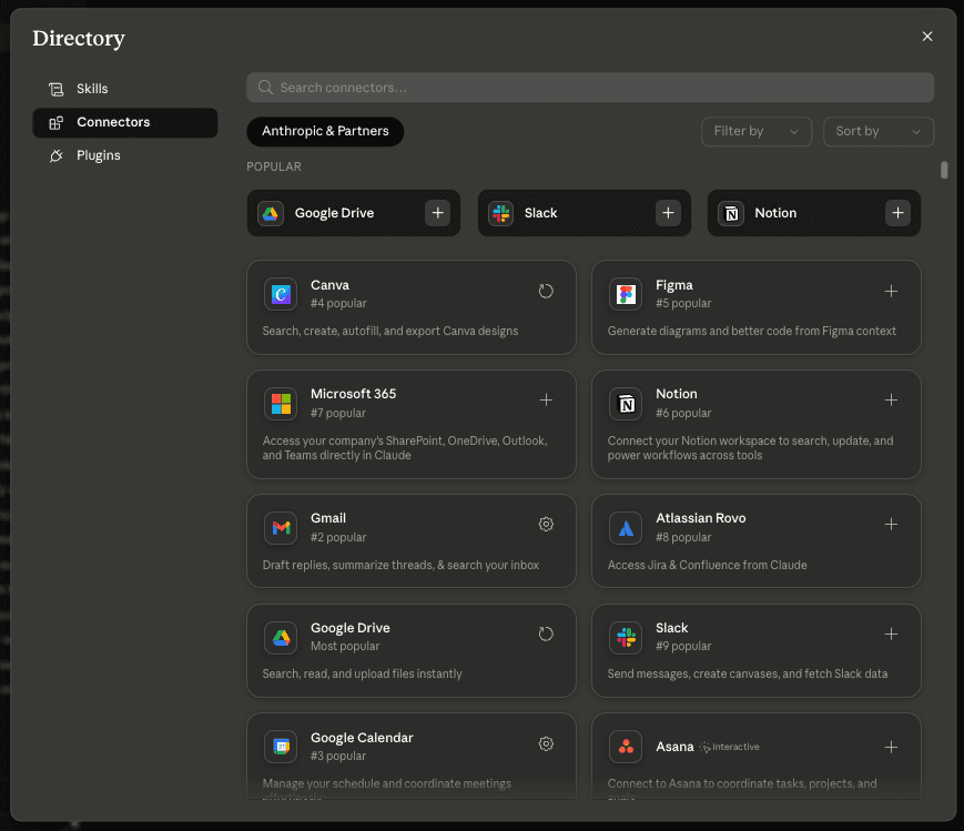 Searching the connector directory for a tool